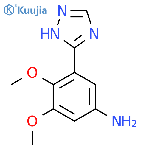 3,4-dimethoxy-5-(1H-1,2,4-triazol-3-yl)aniline structure