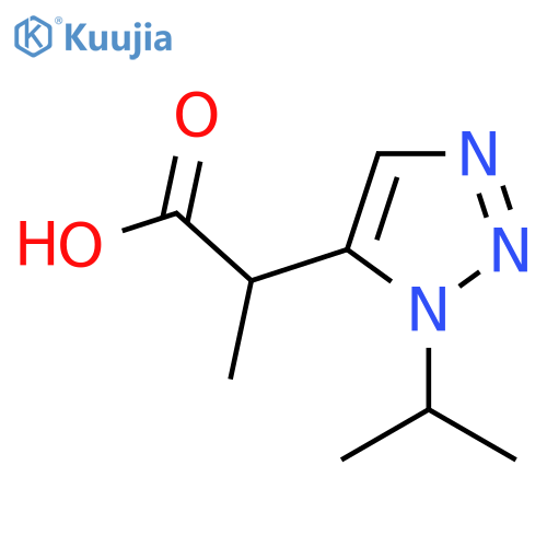 2-1-(propan-2-yl)-1H-1,2,3-triazol-5-ylpropanoic acid structure