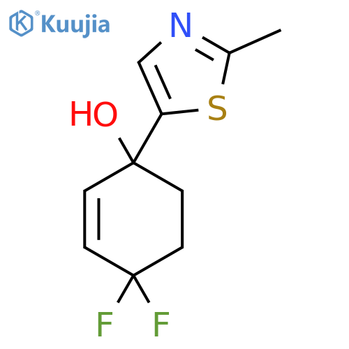 4,4-Difluoro-1-(2-methyl-1,3-thiazol-5-yl)cyclohex-2-en-1-ol structure
