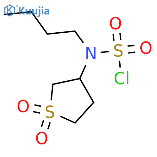 N-butyl-N-(1,1-dioxo-1lambda6-thiolan-3-yl)sulfamoyl chloride structure
