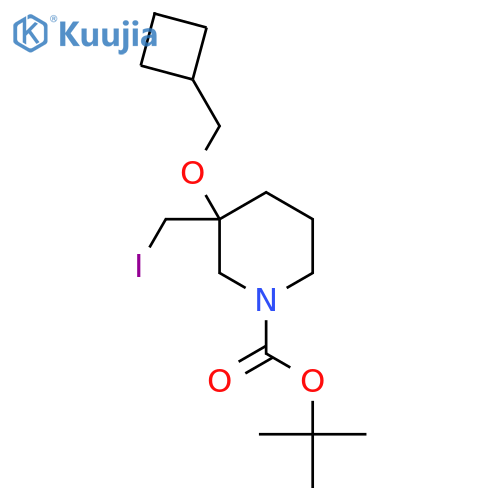 tert-butyl 3-(cyclobutylmethoxy)-3-(iodomethyl)piperidine-1-carboxylate structure