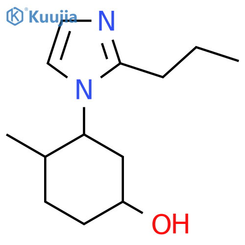 4-methyl-3-(2-propyl-1H-imidazol-1-yl)cyclohexan-1-ol structure