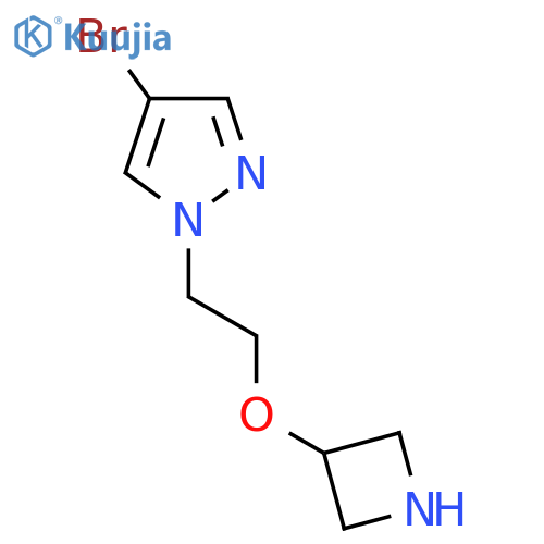1-2-(azetidin-3-yloxy)ethyl-4-bromo-1H-pyrazole structure