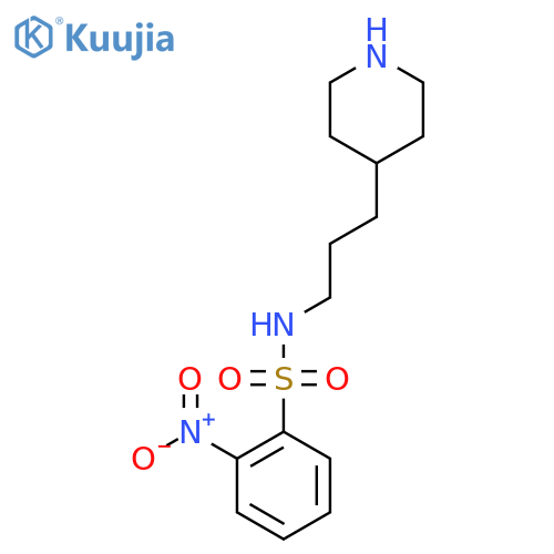 2-nitro-N-[3-(piperidin-4-yl)propyl]benzene-1-sulfonamide structure