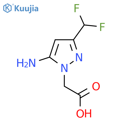 2-[5-amino-3-(difluoromethyl)-1H-pyrazol-1-yl]acetic acid structure