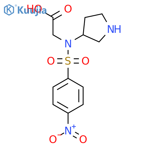 2-[N-(pyrrolidin-3-yl)-4-nitrobenzenesulfonamido]acetic acid structure