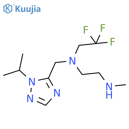 2-(methylamino)ethyl({1-(propan-2-yl)-1H-1,2,4-triazol-5-ylmethyl})(2,2,2-trifluoroethyl)amine structure
