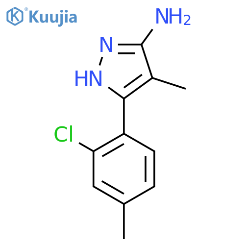 3-(2-chloro-4-methylphenyl)-4-methyl-1H-pyrazol-5-amine structure