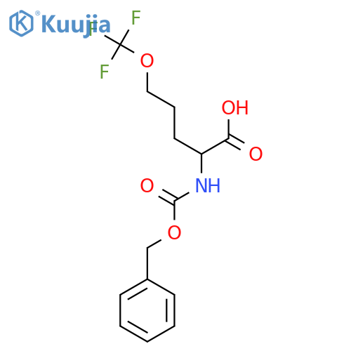 2-{(benzyloxy)carbonylamino}-5-(trifluoromethoxy)pentanoic acid structure