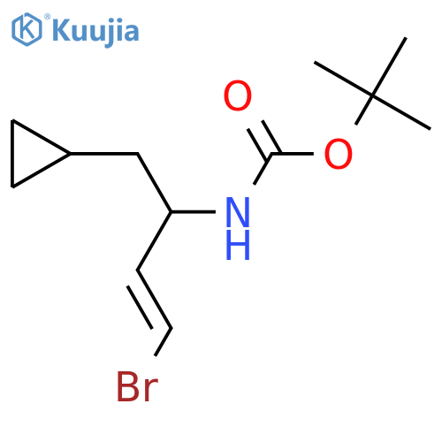 tert-butyl N-(4-bromo-1-cyclopropylbut-3-en-2-yl)carbamate structure