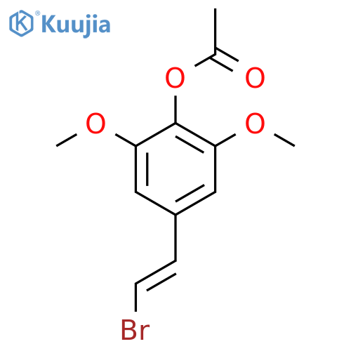 4-(2-Bromoethenyl)-2,6-dimethoxyphenyl acetate structure
