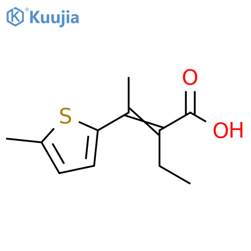 2-Butenoic acid, 2-ethyl-3-(5-methyl-2-thienyl)- structure