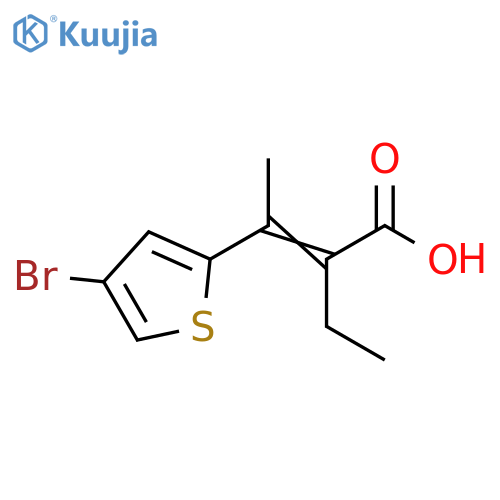 2-Butenoic acid, 3-(4-bromo-2-thienyl)-2-ethyl- structure