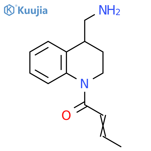 2-Buten-1-one, 1-[4-(aminomethyl)-3,4-dihydro-1(2H)-quinolinyl]- structure