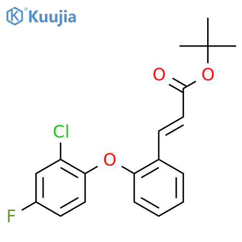 tert-butyl (2E)-3-[2-(2-chloro-4-fluorophenoxy)phenyl]prop-2-enoate structure