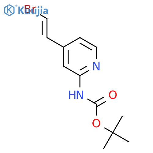 tert-butyl N-[4-(2-bromoethenyl)pyridin-2-yl]carbamate structure