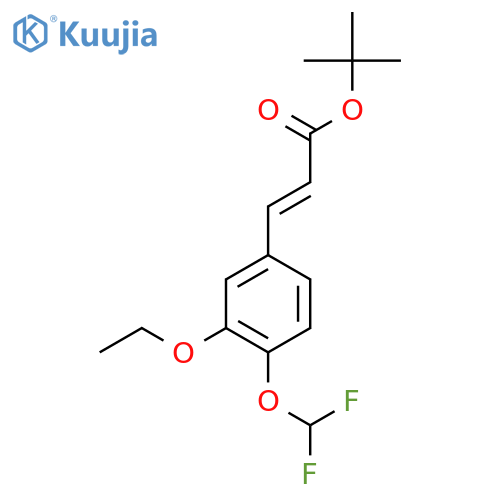 tert-butyl (2E)-3-4-(difluoromethoxy)-3-ethoxyphenylprop-2-enoate structure