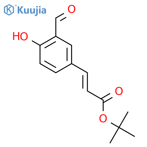 tert-butyl (2E)-3-(3-formyl-4-hydroxyphenyl)prop-2-enoate structure