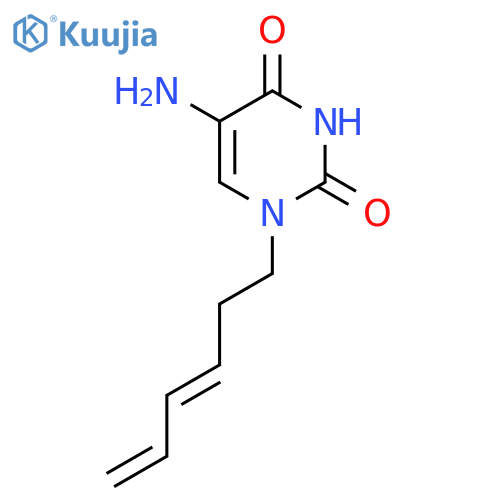 5-amino-1-(hexa-3,5-dien-1-yl)-1,2,3,4-tetrahydropyrimidine-2,4-dione structure