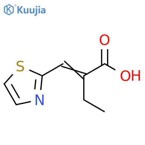 Butanoic acid, 2-(2-thiazolylmethylene)- structure