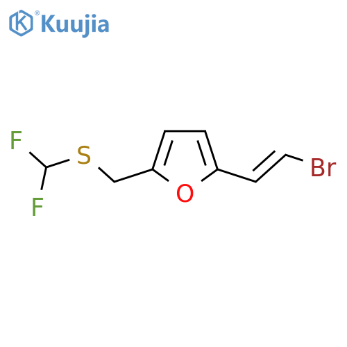 2-(2-Bromoethenyl)-5-{[(difluoromethyl)sulfanyl]methyl}furan structure