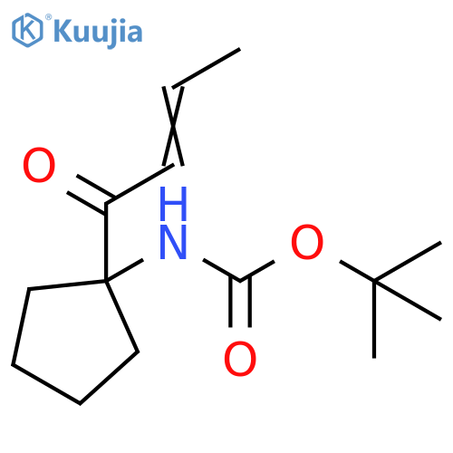 Carbamic acid, N-[1-(1-oxo-2-buten-1-yl)cyclopentyl]-, 1,1-dimethylethyl ester structure