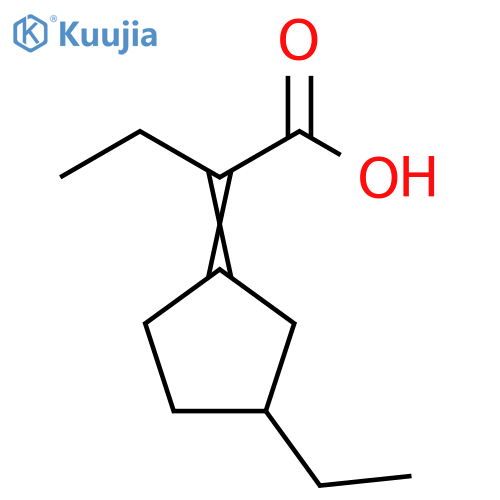 Butanoic acid, 2-(3-ethylcyclopentylidene)- structure