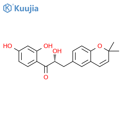 1-Propanone, 1-(2,4-dihydroxyphenyl)-3-(2,2-dimethyl-2H-1-benzopyran-6-yl)-2-hydroxy-, (2R)- structure