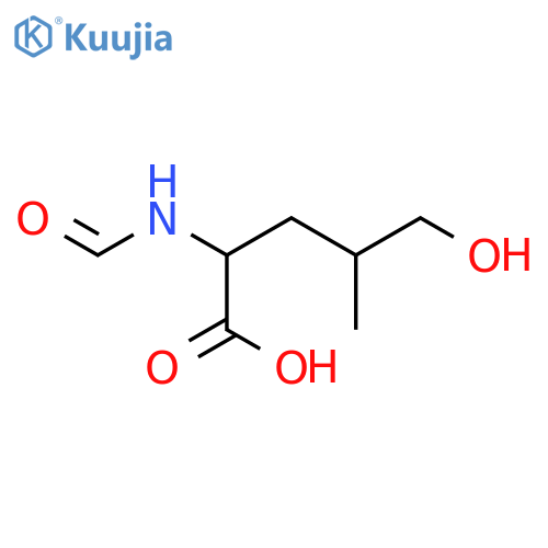 5-hydroxy-2-formamido-4-methylpentanoic acid structure