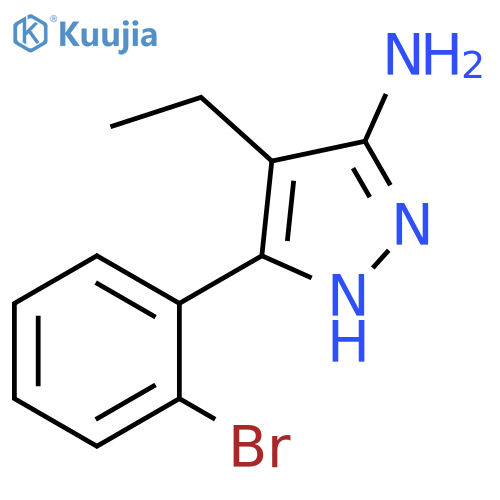 3-(2-bromophenyl)-4-ethyl-1H-pyrazol-5-amine structure