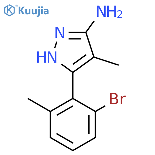 3-(2-bromo-6-methylphenyl)-4-methyl-1H-pyrazol-5-amine structure