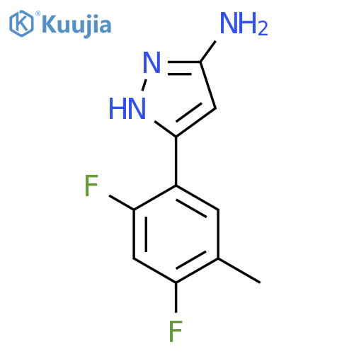 3-(2,4-difluoro-5-methylphenyl)-1H-pyrazol-5-amine structure