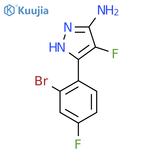 3-(2-bromo-4-fluorophenyl)-4-fluoro-1H-pyrazol-5-amine structure
