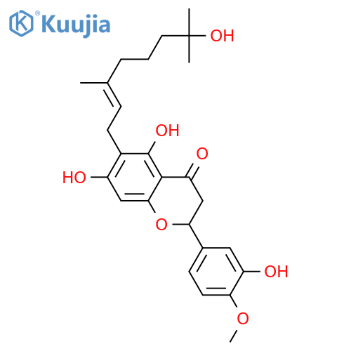 6-(3,7-Dimethyl-2,6-octadienyl)-3',4',5,7-tetrahydroxyflavanone; (S,E)-form, 6'',7''-Dihydro, 7''-hydroxy, 4'-Me ether structure