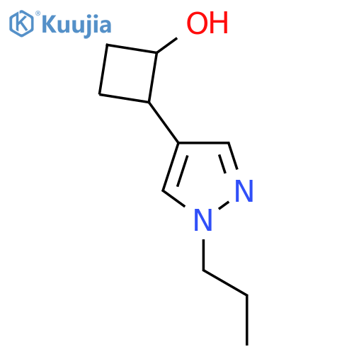 2-(1-propyl-1H-pyrazol-4-yl)cyclobutan-1-ol structure