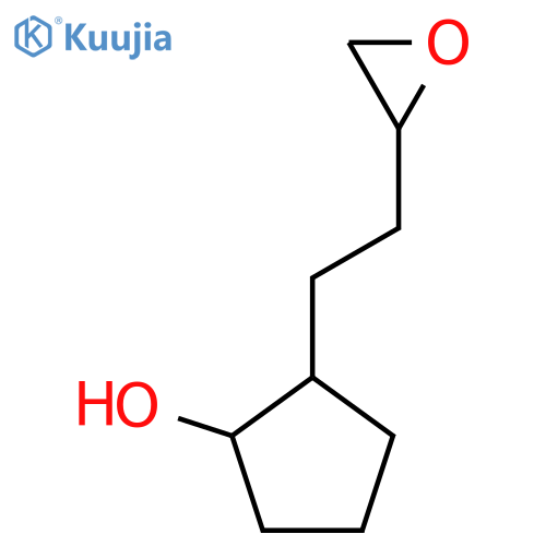 2-2-(oxiran-2-yl)ethylcyclopentan-1-ol structure