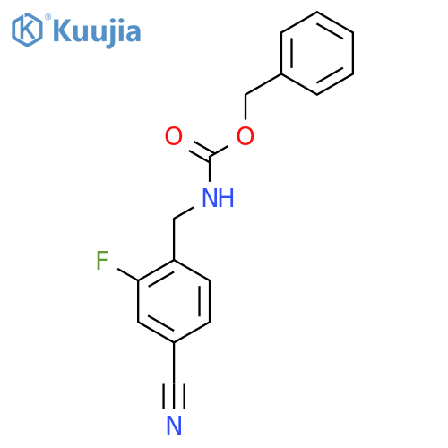 benzyl N-[(4-cyano-2-fluorophenyl)methyl]carbamate structure