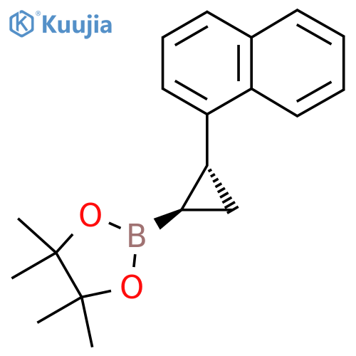 rac-4,4,5,5-tetramethyl-2-(1R,2R)-2-(naphthalen-1-yl)cyclopropyl-1,3,2-dioxaborolane, trans structure