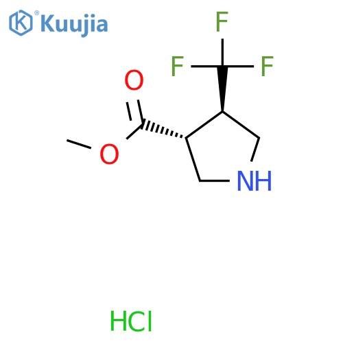 Methyl (3R,4R)-4-(trifluoromethyl)pyrrolidine-3-carboxylate hydrochloride structure