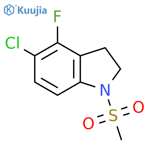 5-Chloro-4-fluoro-1-methanesulfonyl-2,3-dihydroindole structure