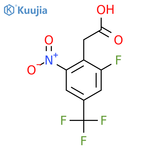 [2-Fluoro-6-nitro-4-(trifluoromethyl)phenyl]acetic acid structure