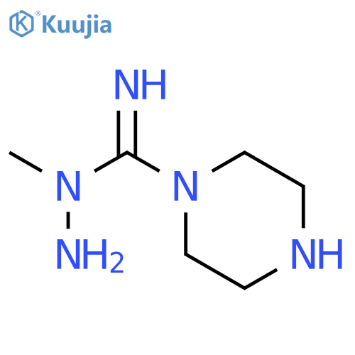 1-Piperazinecarboximidic acid 1-methylhydrazide structure