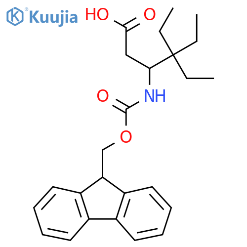4,4-diethyl-3-({(9H-fluoren-9-yl)methoxycarbonyl}amino)hexanoic acid structure
