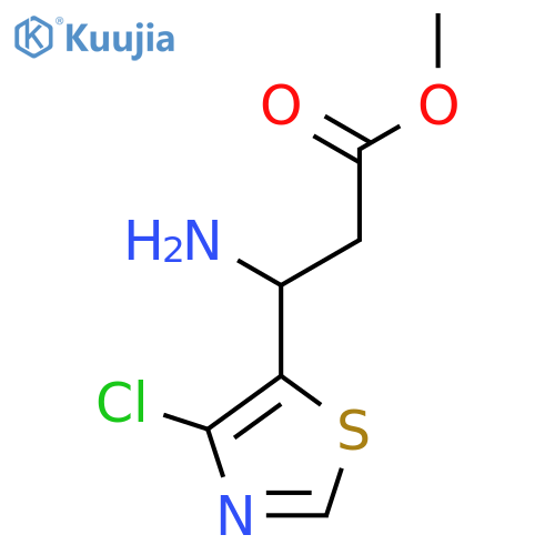 methyl 3-amino-3-(4-chloro-1,3-thiazol-5-yl)propanoate structure