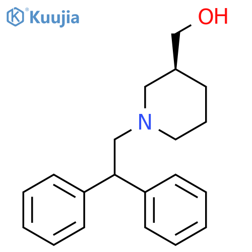 3-Piperidinemethanol, 1-(2,2-diphenylethyl)-, (3S)- structure