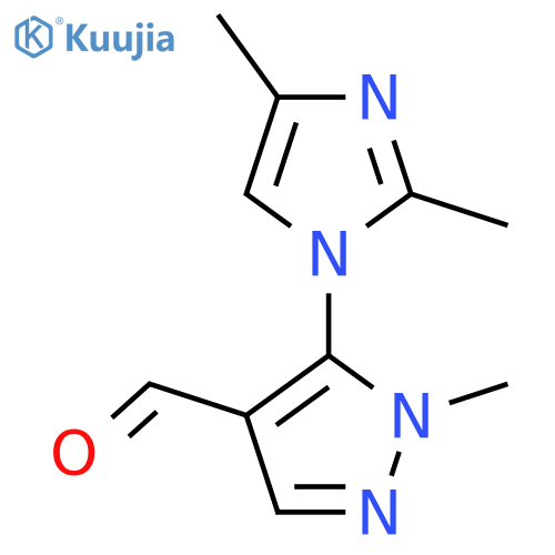 5-(2,4-dimethyl-1H-imidazol-1-yl)-1-methyl-1H-pyrazole-4-carbaldehyde structure