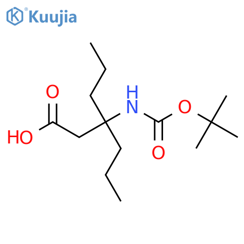 3-{(tert-butoxy)carbonylamino}-3-propylhexanoic acid structure