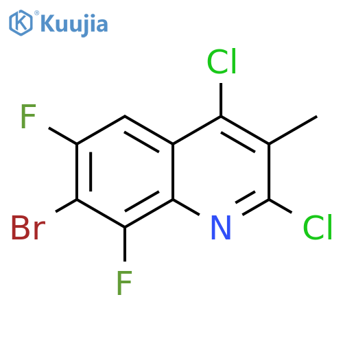 7-bromo-2,4-dichloro-6,8-difluoro-3-methylquinoline structure