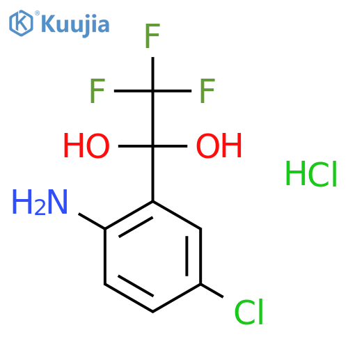 1-(2-Amino-5-chlorophenyl)-2,2,2-trifluoroethane-1,1-diol hydrochloride structure