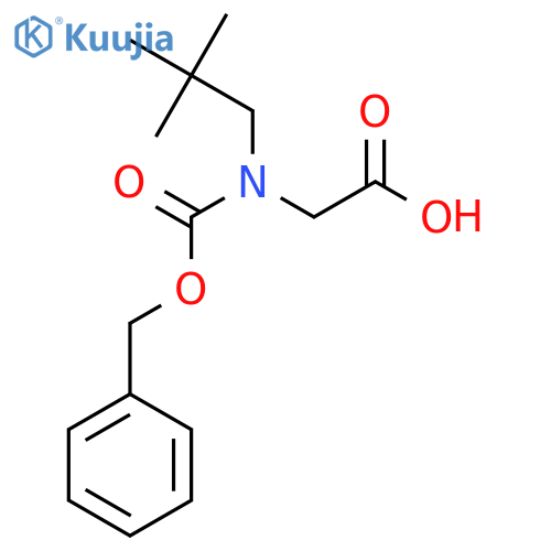 2-{[(Benzyloxy)carbonyl](2,2-dimethylpropyl)amino}acetic acid structure